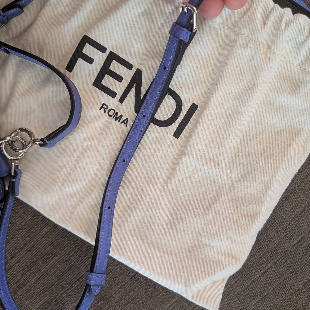 Fendi Micro Peekaboo Turnlock Purple Two-Way Crossbody Bag - Picture 13 of 16